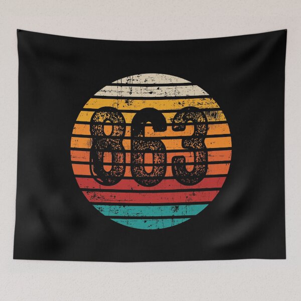 Item preview, Distressed Vintage Sunset 863 Area Code designed and sold by Gold Wings Tees.