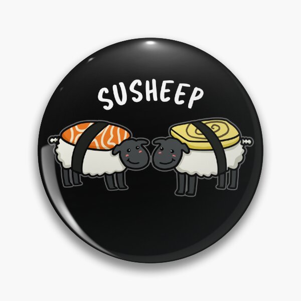 Item preview, Susheep Funny Sushi Sheep Puns (Dark BG) designed and sold by punnybone.
