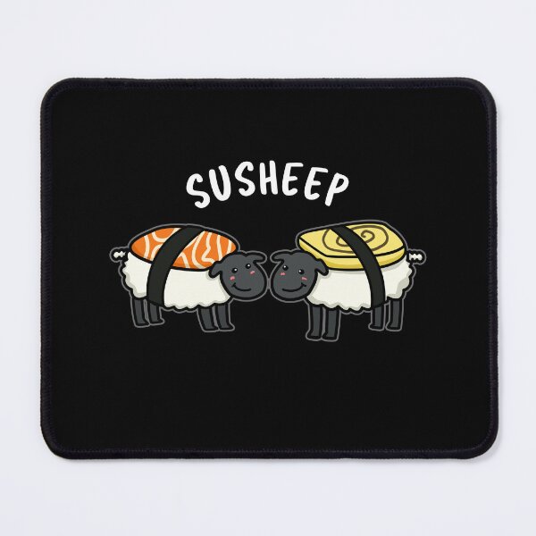Item preview, Susheep Funny Sushi Sheep Puns (Dark BG) designed and sold by punnybone.