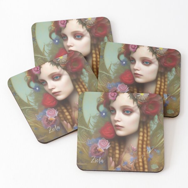 Item preview, Beautiful Women Floral Earth Goddess Hippie Chic Dreadlocks Flowers designed and sold by ZiolaRosa.