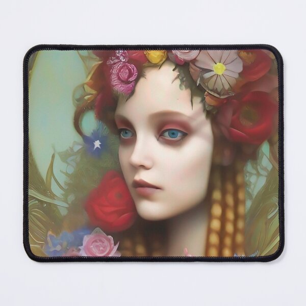 Item preview, Beautiful Women Floral Earth Goddess Hippie Chic Dreadlocks Flowers designed and sold by ZiolaRosa.