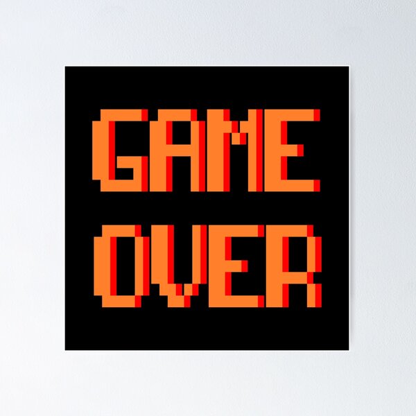 Item preview, Game over retro pixel style designed and sold by latelierdechris.