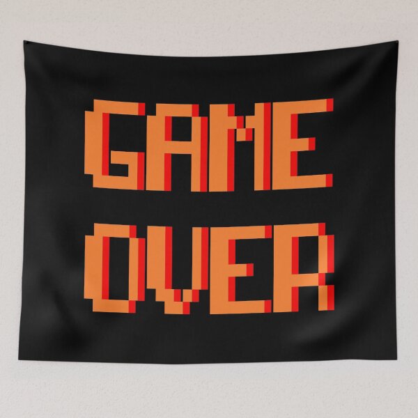 Item preview, Game over retro pixel style designed and sold by latelierdechris.