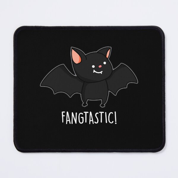 Item preview, Fangtastic Funny Halloween Black Bat Puns (Dark BG) designed and sold by punnybone.