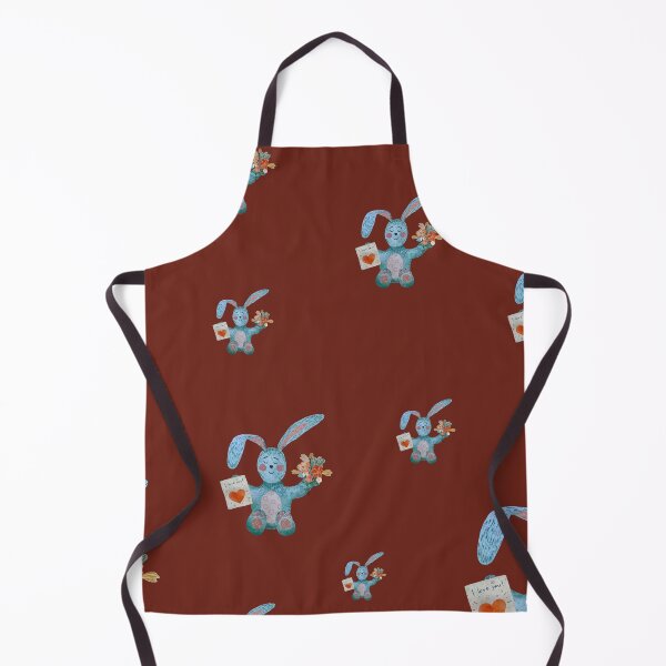 Artikelvorschau, Rabbit blue flower bouquet flat pattern watercolor red entworfen und verkauft von Yana Mustafina | Boho Soulful Designs.