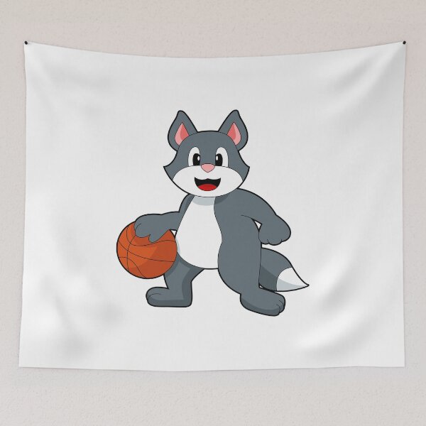 Item preview, Cat Basketball player Basketball designed and sold by Snabdesign84.