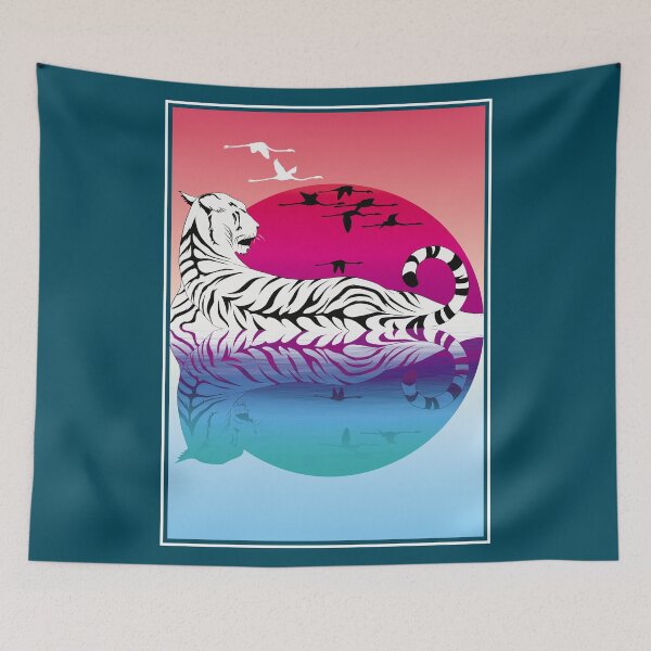 Item preview, Peaceful White Tiger designed and sold by TMBTM.