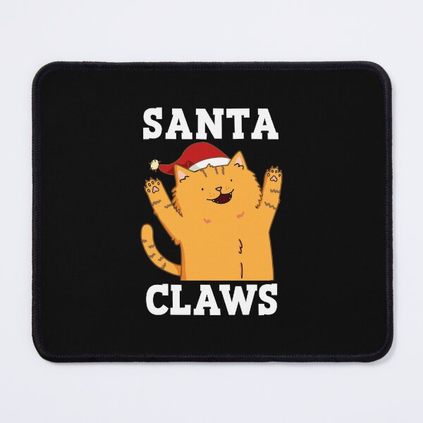 Item preview, Santa Claws Funny Christmas Cat Pun   (Dark BG) designed and sold by punnybone.