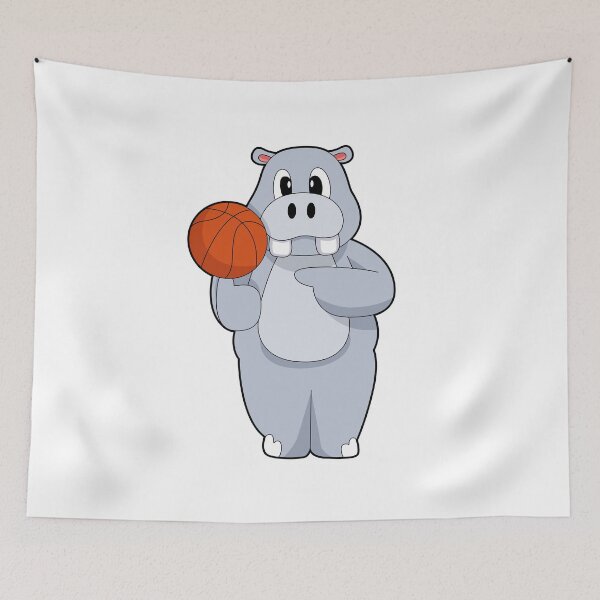 Item preview, Hippo Basketball player Basketball designed and sold by Snabdesign84.