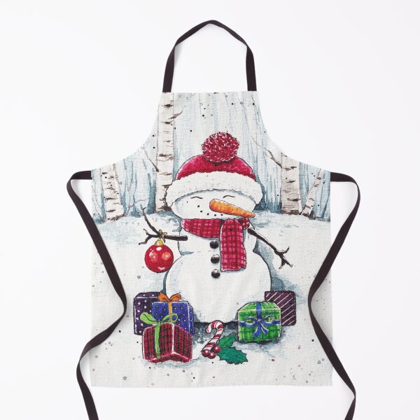 Item preview, Cute Snowman with gifts watercolor art designed and sold by Oirabot.