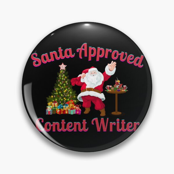 Item preview, Santa Approved Content Writer - Black Background designed and sold by TheKnightWriter.