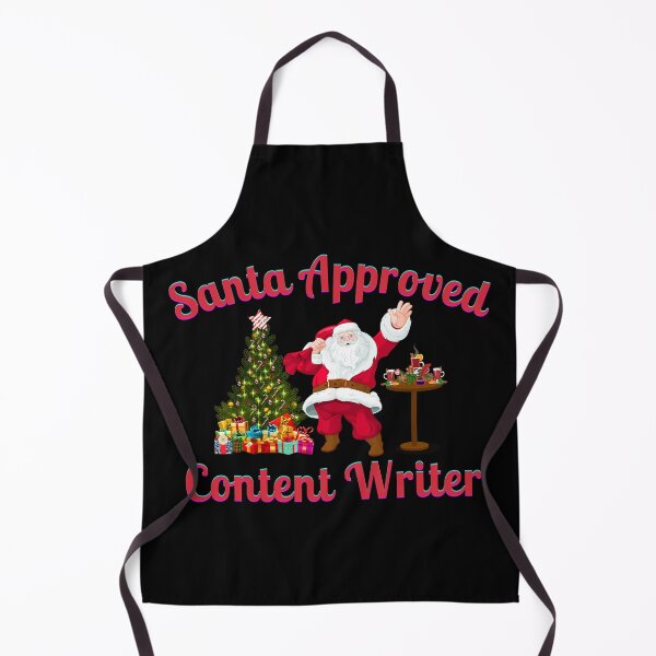 Item preview, Santa Approved Content Writer - Black Background designed and sold by TheKnightWriter.