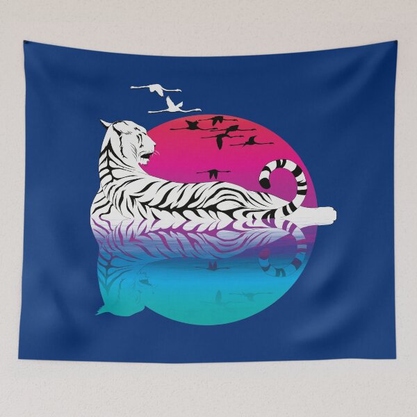 Item preview, Peaceful White Tiger designed and sold by TMBTM.
