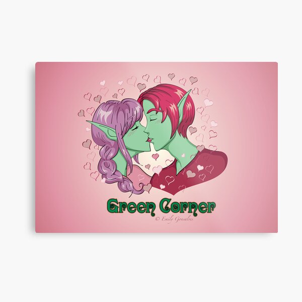 Valentine Kiss Metal Print