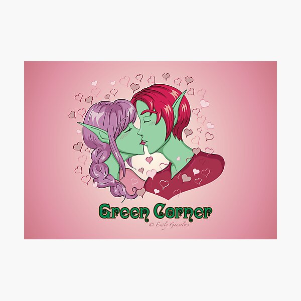 Valentine Kiss Photographic Print