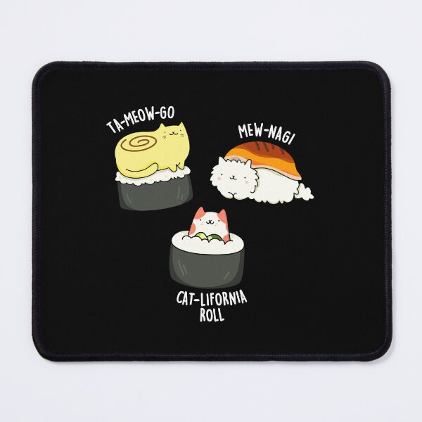 Item preview, Sushi Cats Funny Sushi Puns (Dark BG) designed and sold by punnybone.