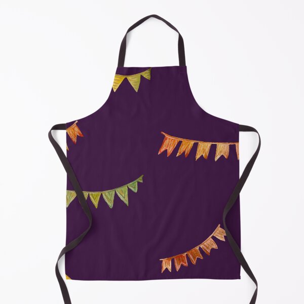 Artikelvorschau, Happy birthday flags pattern a watercolor violet entworfen und verkauft von Yana Mustafina | Boho Soulful Designs.