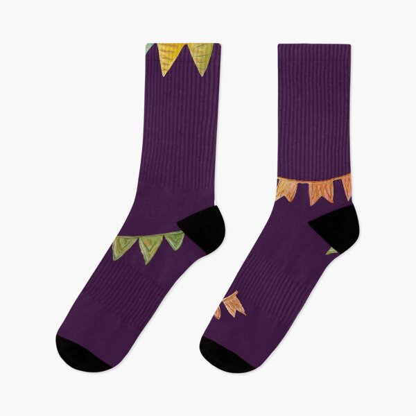 Item preview, Happy birthday flags pattern a watercolor violet designed and sold by Yana Mustafina | Boho Soulful Designs.