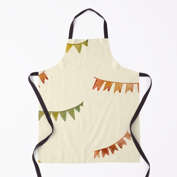 Artikelvorschau, Happy birthday flags pattern a watercolor yellow entworfen und verkauft von Yana Mustafina | Boho Soulful Designs.
