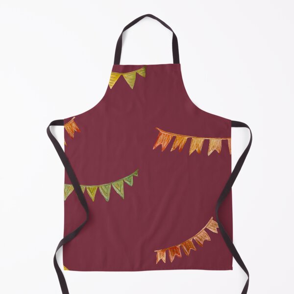 Item preview, Happy birthday flags pattern a watercolor red designed and sold by Yana Mustafina | Boho Soulful Designs.