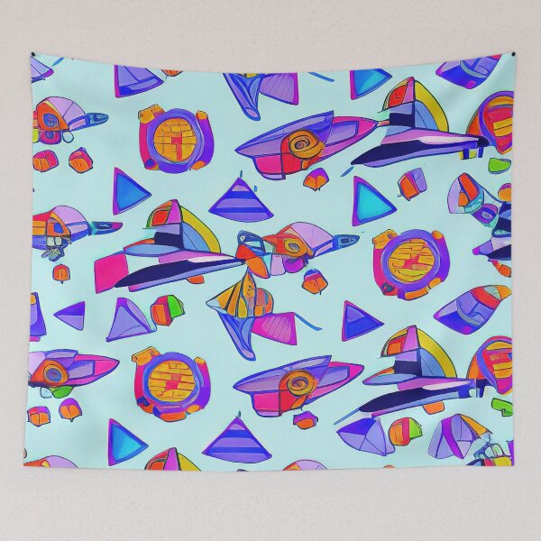 Item preview, Surreal Flying Spaceships designed and sold by AltenborgMedia.