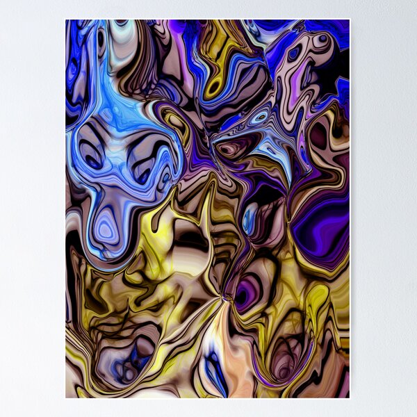 Item preview, Blue and Gold Abstract designed and sold by Virginia N. Fred.