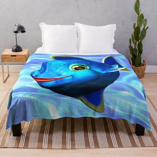Item preview, Cute Blue Fish Cartoon 3D Digital Art designed and sold by BluedarkArt.