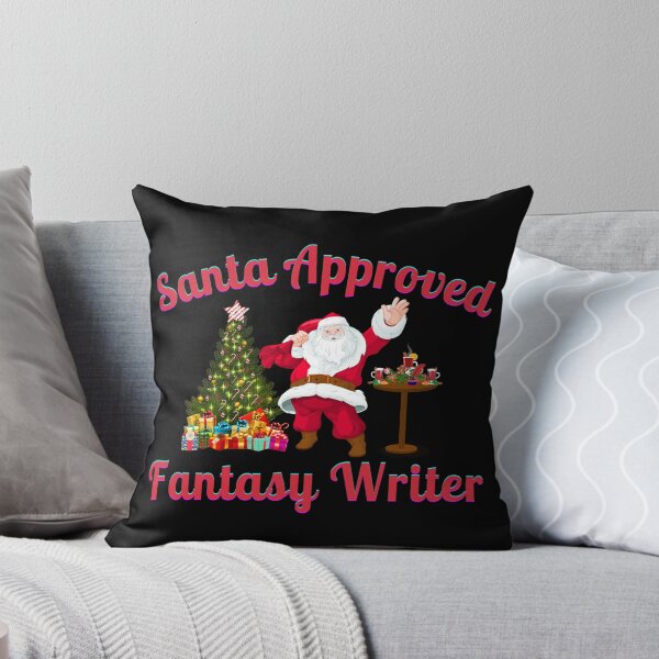Item preview, Santa Approved Fantasy Writer - Black Background designed and sold by TheKnightWriter.