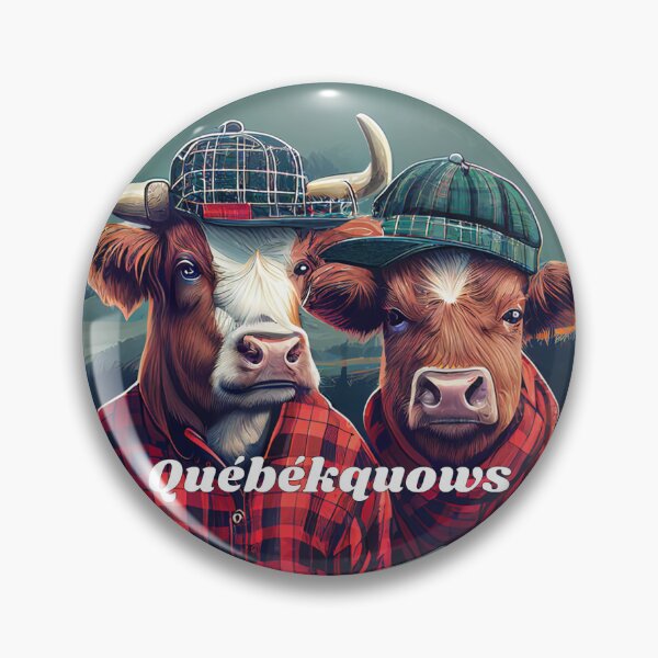 Item preview, Québékquows (Button, magnet, sticker) designed and sold by Mathieu Murphy-Perron.