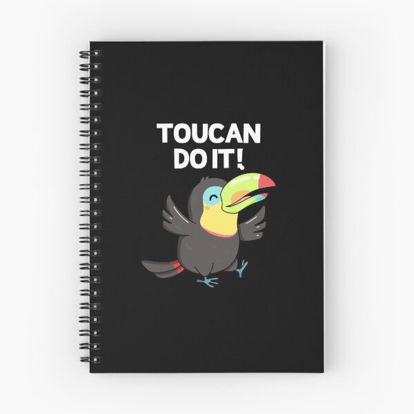 Item preview, Toucan Do It Funny Positive Bird Puns (Dark BG) designed and sold by punnybone.