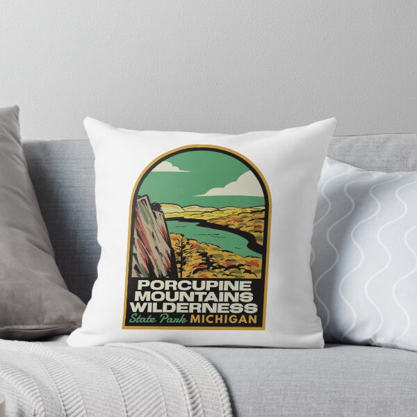 Item preview, Porcupine Mountains Wilderness State Park Michigan Vintage Badge designed and sold by HalpinDesign.
