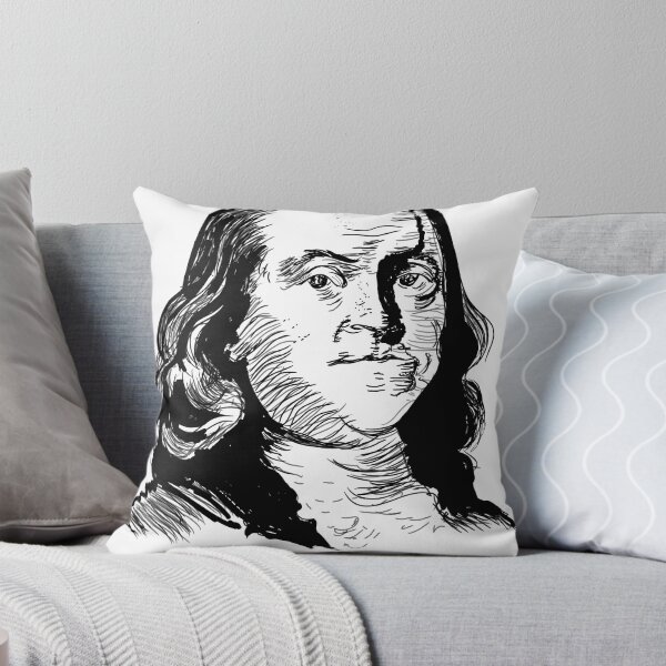 Item preview, Benjamin Franklin hand drawn art t-shirt designed and sold by KARTICK DUTTA.