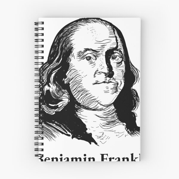 Item preview, Benjamin Franklin hand drawn art t-shirt designed and sold by KARTICK DUTTA.