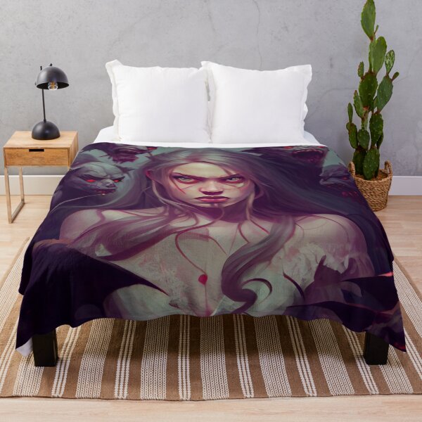 Item preview, Abstract Beautiful Girl Surrounded By Scary Demons Digital Painting designed and sold by CodeAndColors.