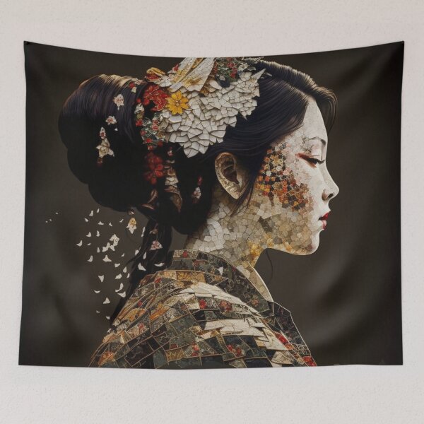 Item preview, Traditional geisha mosaic portrait designed and sold by Mirochan80.
