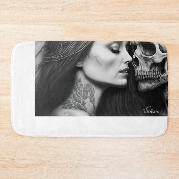 Item preview, skull kiss tattoo design designed and sold by Jenslemmens.