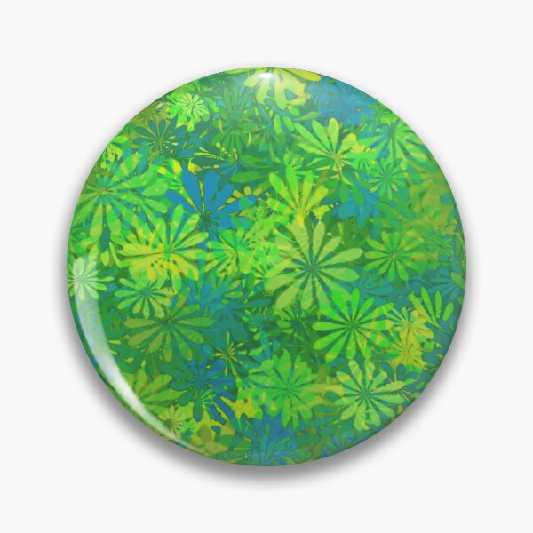 Item preview, Dense Blue Green Flowers designed and sold by janraydesigns.