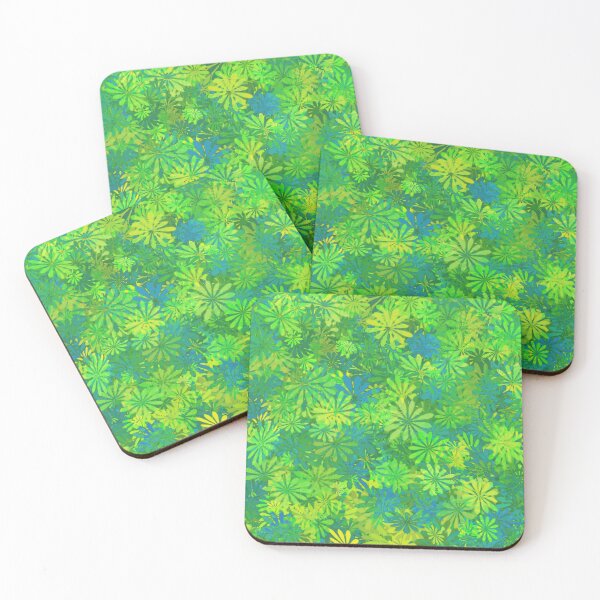 Item preview, Dense Blue Green Flowers designed and sold by janraydesigns.