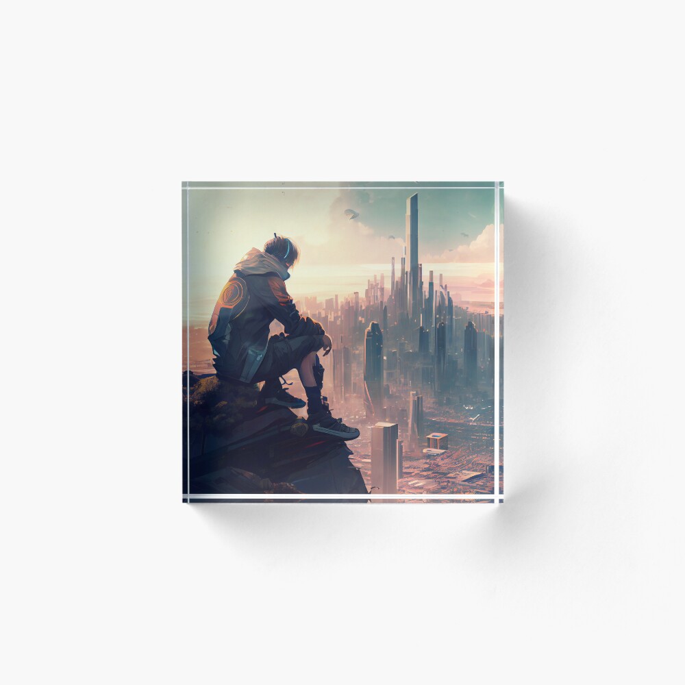 Vista previa del artículo con la obra «Bloque acrílico», diseñado y vendido por CodeAndColors.
