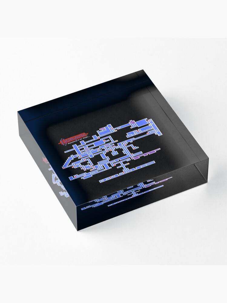 Alternate view of Castlevania Map Acrylic Block