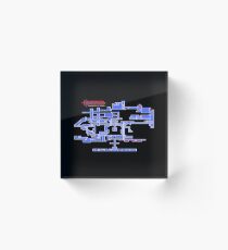 Castlevania Map Acrylic Block