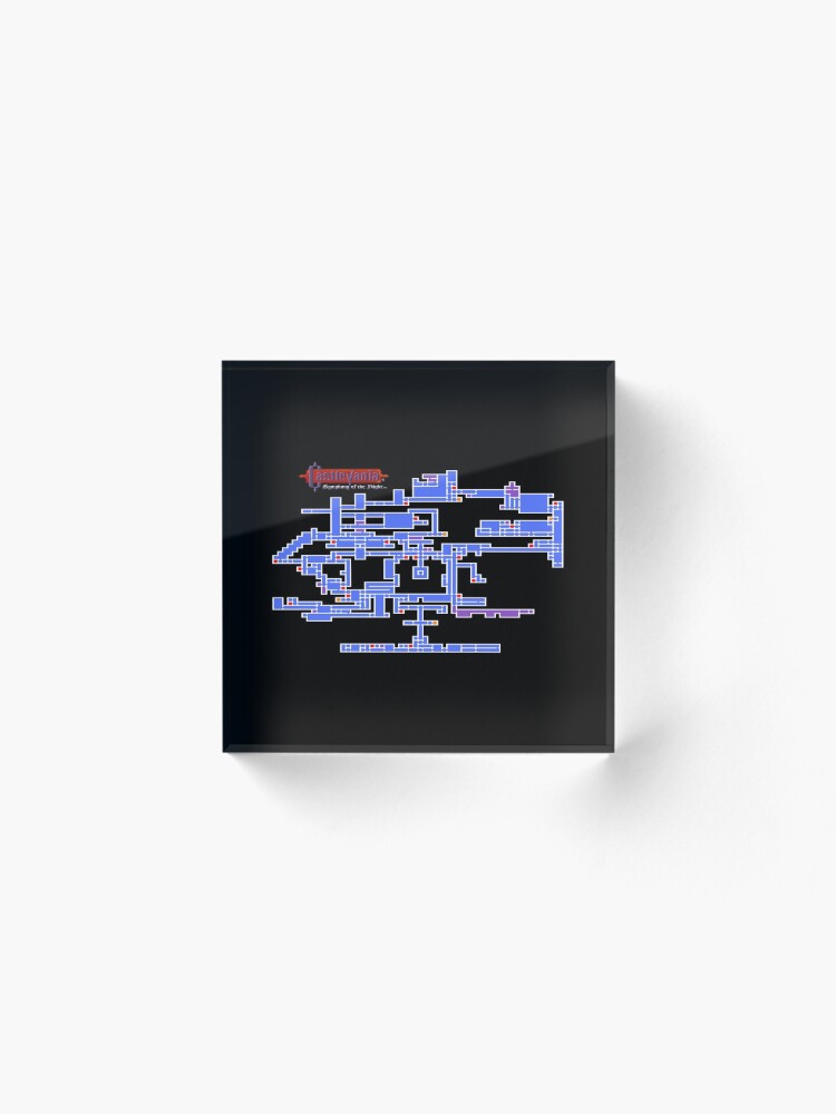 Alternate view of Castlevania Map Acrylic Block