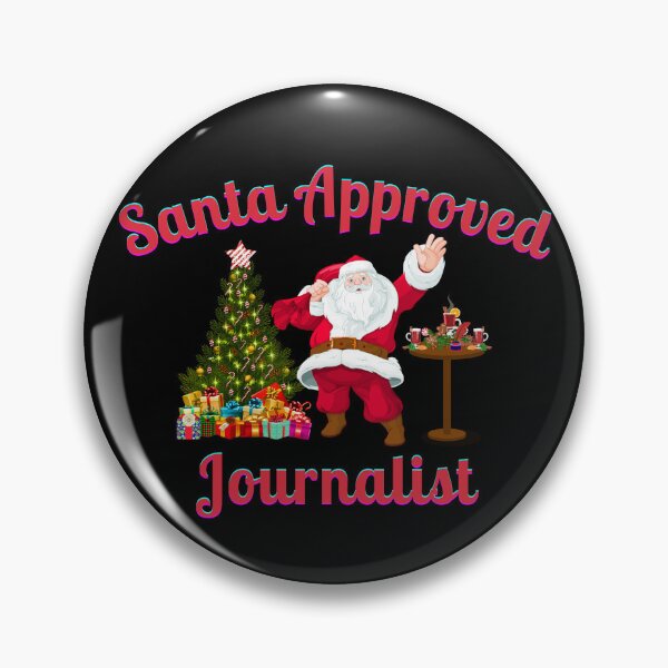 Item preview, Santa Approved Journalist - Black Background designed and sold by TheKnightWriter.