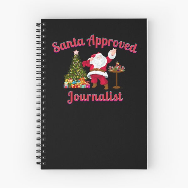 Item preview, Santa Approved Journalist - Black Background designed and sold by TheKnightWriter.