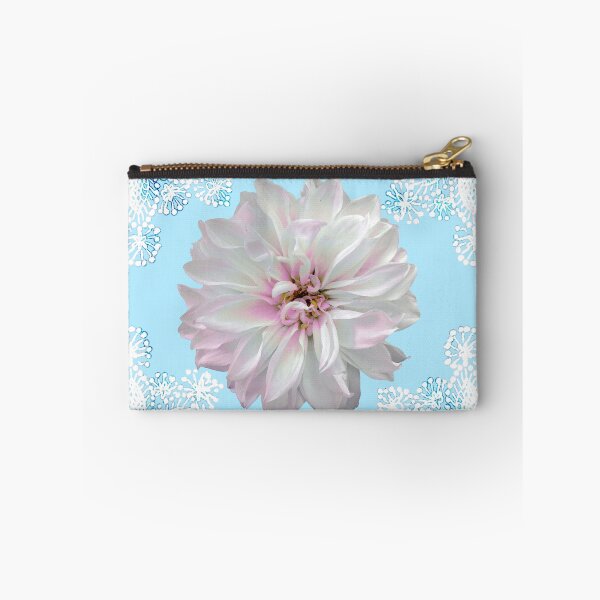 Item preview, White Dahlia flower with white doily designed and sold by HelenPDesigns.