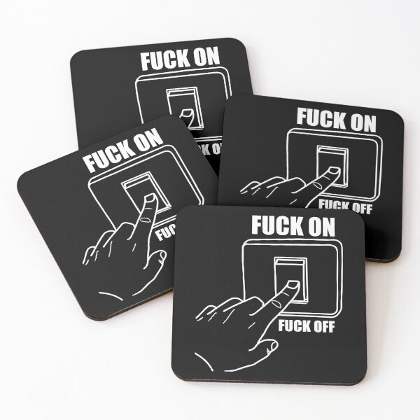 Item preview, Fuck ON Fuck OFF light switch stupid in White designed and sold by Cavemen.