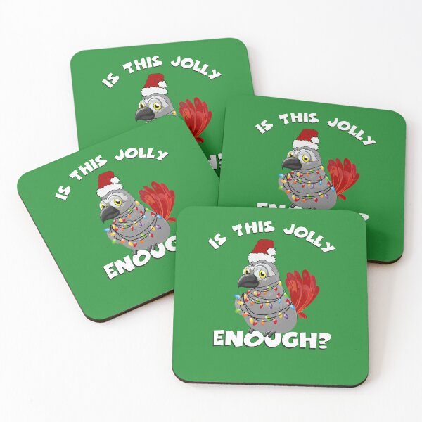 Item preview, African Grey Parrot Jolly Santa Christmas Lights designed and sold by einsteinparrot.