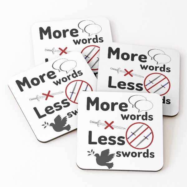 Item preview, More words less swords designed and sold by onum2018.
