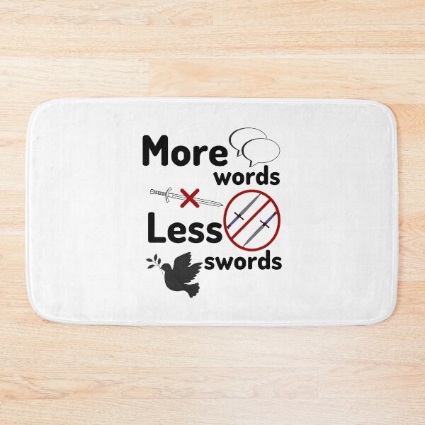 Item preview, More words less swords designed and sold by onum2018.