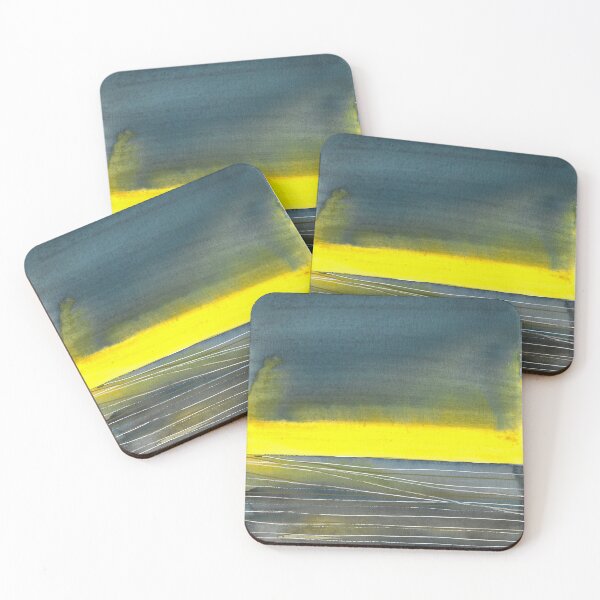 Item preview, Beutiful nature watercolor landscape, indigo, seascape designed and sold by anaozzart.